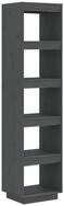 vidaXL Regal NA B&uuml;cherregal Raumteiler Grau 40x35x167 cm Massivholz Kiefer