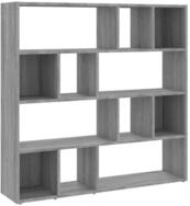 vidaXL Raumteiler, B&uuml;cherregal/Paravent Grau Sonoma 105x24x102 cm