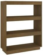 vidaXL B&uuml;cherregal, Buchregal/Raumteiler Honigbraun 80x35x103 Massivholz Kiefer