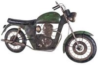 HAKU Garderobenpaneel Haku Wandgarderobe Motorrad aus Metall mit 5 Haken