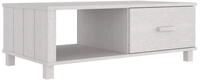 vidaXL Couchtisch Couchtisch HAMAR Wei&szlig; 100x55x35 cm Massivholz Kiefer (1-St)