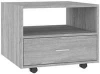 vidaXL Ablagetisch, Couchtisch Grau Sonoma 55x55x40 cm Holzwerkstoff