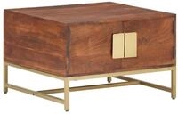 vidaXL Couchtisch Couchtisch Honigbraun 67x67x45 cm Massivholz (1-St)