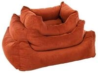 Flamingo Tierbett Hundebett Celeste rechteckig cognac