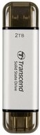 Transcend External SSD, ESD310S, USB 10Gbps, Type C/A, Silver TS2TESD310S...