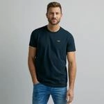 T-Shirt PME LEGEND, Herren, Gr. S (44/46), blau (marine), Jersey, Obermaterial: 95%