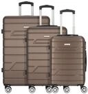 NOWI Trolleyset Bergamo, 4 Rollen, (3-teilig, 3 tlg), ABS