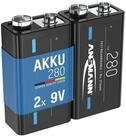 ANSMANN AG Akku E-Block 9V 280 mAh Ni-MH, 2 St&uuml;ck Akku 280 mAh (8.4 V)