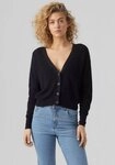 Vero Moda Strickjacke VMNEWLEXSUN LS SHORT V-NECK CAR GA NOOS mit Knopfleiste