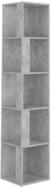 vidaXL Eckregal 33 x 33 x 1645 cm Eckregal Betongrau 33x33x164,5 cm Spanplatte