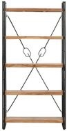 vidaXL B&uuml;cherregal, Buchregal 5 F&auml;cher 90 x 30 x 180 cm Massivholz Akazie