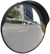 vidaXL Verkehrsschild, Verkehrsspiegel Konvex PC-Kunststoff Schwarz 30 cm...