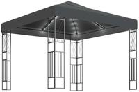 vidaXL Pavillon 3 x 3 m Pavillon Gartenzelt mit LED-Lichterkette 3x3 m Anthrazit