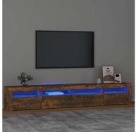 vidaXL TV-Board vidaXL TV-Schrank mit LED-Leuchten R&auml;uchereiche 240x35x40 cm