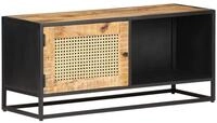 vidaXL TV-Schrank TV-Schrank 90x30x40 cm Raues holz und Wiener Geflecht