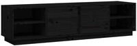 vidaXL TV-Schrank TV-Board Schwarz 156x40x40 cm Massivholz Kiefer