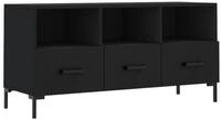 vidaXL TV-Schrank TV-Board Schwarz 102x36x50 cm Holzwerkstoff