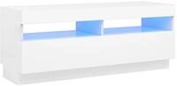 vidaXL TV-Schrank TV-Board mit LED-Leuchten Wei&szlig; 100x35x40 cm