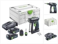 FESTOOL Akku-Schrauber C 18-Basic Akku Bohrschrauber 18 V 45 Nm Brushless + 2x...