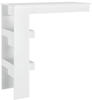 vidaXL Esstisch Wand-Bartisch Hochglanz-Weiß 102x45x103,5 cm Holzwerkstoff...