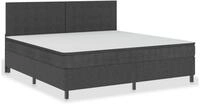 vidaXL Bettgestell, Boxspringbett Dunkelgrau Stoff 200x200 cm