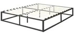 en.casa Metallbett, &raquo;Kreta&laquo; 160x200 mit Lattenrost in schwarz schwarz