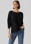 Vero Moda 3/4 Arm-Pullover VMNORA 3/4 BOATNECK BLOUSE NOOS mit Fledermaus&auml;rmeln