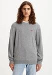 Wollpullover LEVI'S "ORIGINAL HM SWEATER", Herren, Gr. M, grau (grau meliert),