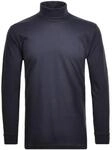 Rollkragenshirt RAGMAN, Herren, Gr. S, blau (marine), Jersey, Baumwolle, regular fit,