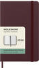 Moleskine Wochen-Notizkalender 2024 Klassik Pocket Hardcover Bordeauxrot
