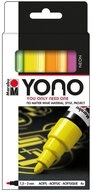 Marabu Acrylfarbe Marabu Acrylmarker YONO 0,5-1,5mm Neon 4 St&uuml;ck