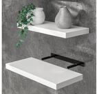 Casaria Wandboard, Wei&szlig; H&auml;ngeregal mit Halterung 15kg Tragkraft K&uuml;che Matt 50cm