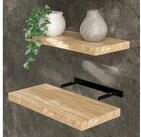 Casaria Wandboard, Eiche H&auml;ngeregal mit Halterung 15kg Tragkraft Wohnzimmer...
