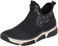 Schlupfboots RIEKER, Damen, Gr. 36, schwarz, Synthetik, Textil, Schuhe Schlupfboots,
