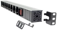 as - Schwabe Multi-Winkel Steckdosenleiste 7-fach, 19&ldquo; RACK 18195 Steckdosenleiste,
