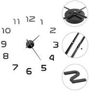vidaXL Wanduhr (3D-Wanduhr Modernes Design 100 cm XXL Schwarz)