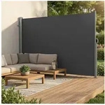 SONGMICS Seitenmarkise ausziehbar, Sichtschutz, balkon terrasse, Windschutz