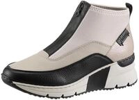 Schlupfboots RIEKER, Damen, Gr. 37, beige (creme, schwarz), Lacklederimitat,