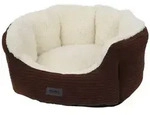 Nobby Tierbett Komfortbett oval "KAMBA" braun 65 cm x 57 cm