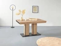 HELA S&auml;ulen-Esstisch, Synchronauszug 140-180-220cm