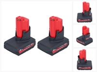 Milwaukee Akku Set 2x M12 HB5 High Output 12 V 5,0 Ah / 5000 mAh Li-Ion Akku