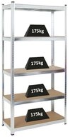 PROREGAL&reg; Schwerlastregal Lagerregal Kellerregal RAGNAR 180x90x40cm Fachlast...