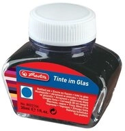 Herlitz Herlitz Tintenglas gef&uuml;llt mit 30ml blauer Tinte Tintenglas