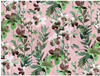 Livingwalls The Wall Blumen Aquarell rosa grün 7-tlg. 371 x 280 cm