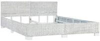 vidaXL Bettgestell 180 x 200 cm Bettgestell Grau Natur Rattan 180x200 cm Bett