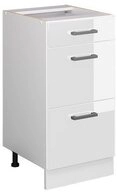 Vicco Unterschrank R-Line, Wei&szlig; Hochglanz/Wei&szlig;, 40 mit Schubladen, ohne