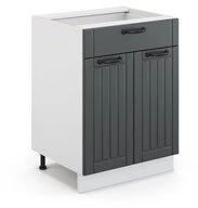 Vicco Unterschrank Fame-Line, Anthrazit/Wei&szlig;, 60 cm mit Schublade, ohne