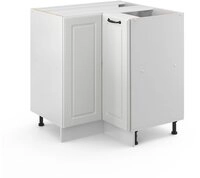 Vicco Eckunterschrank R-Line, Wei&szlig; Landhaus/Wei&szlig;, 75.6 cm ohne Arbeitsplatte...