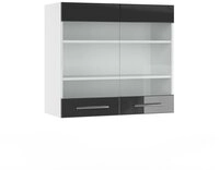 Vicco Glash&auml;ngeschrank Fame-Line, Anthrazit Hochglanz/Wei&szlig;, 80 cm (1-St)