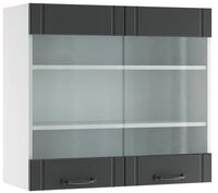 Vicco Glash&auml;ngeschrank Fame-Line, Anthrazit/Wei&szlig;, 80 cm (1-St)